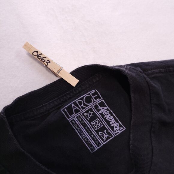 Anenberg Life and Death Graphic Casual T Shirt Adult Mens Size L Black Red - Picture 3 of 10